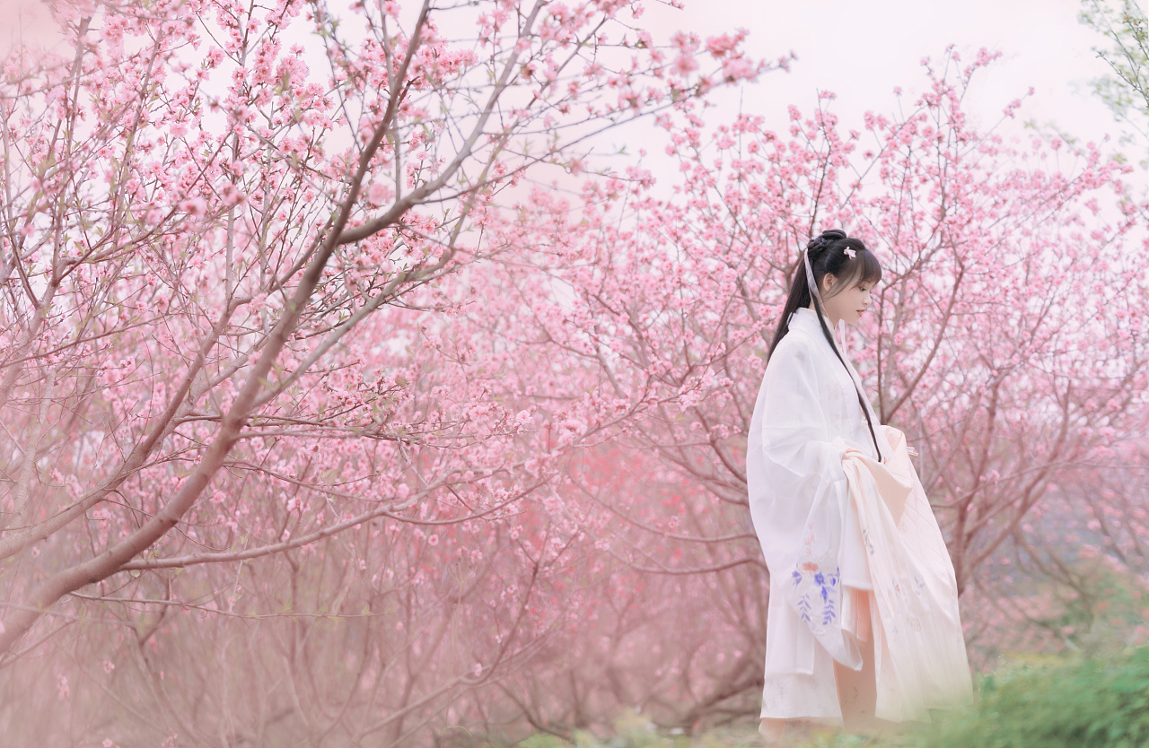 桃花坞里桃花庵， 桃花庵下桃花仙； 桃花仙人种桃树， 又摘桃花换酒钱。-汉服频道-我爱古装网 - 古装爱好者的家园