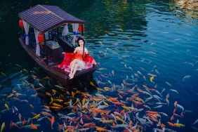 浮光映锦鲤，万事皆如意。 富婆