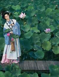 风吻荷梢时，听见了莲的低语