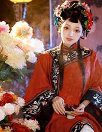 插画风清汉女 猫猫猫阿姨呀