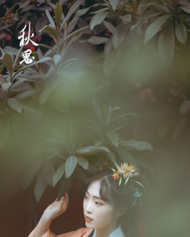西风渐起凉，秋叶似微黄，佛前危襟坐，祈愿慰心茫。