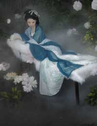 芳春柳摇染花香 一固美撇捺