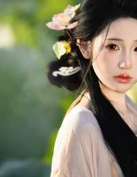 荷香沁骨，美人入画