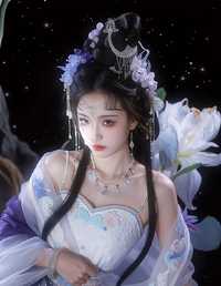 梦幻古风少女，樱花树下翩翩起舞