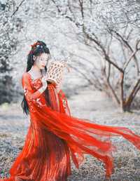 梅花古风人像拍摄 浅月没有月