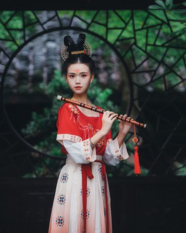 渔家小院古风人像