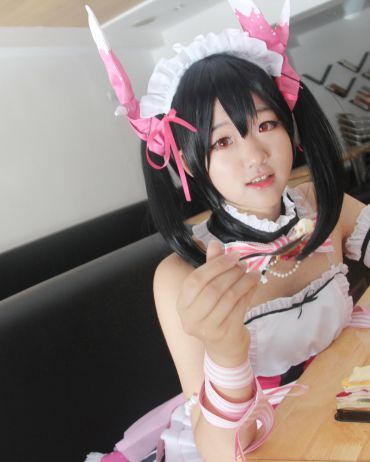 夏柠柠-NO.35-LO-VE LIVE! COS 女仆双马尾矢泽妮可