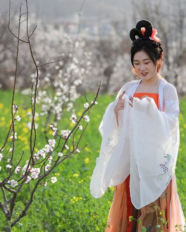 三月杏花开，倩影扮雪海（2）