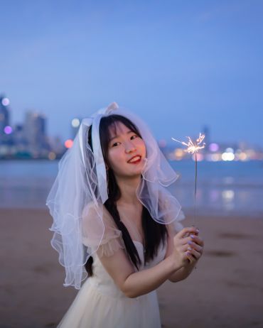 海边的婚纱毕业照1