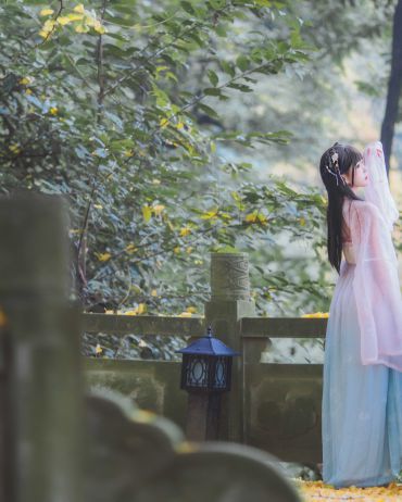 桜桃喵 汉服 银杏